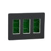 Imagem de Nova Nova Unica system - Postos de trabalho - encastrar - modulos 3 x 4 - Antracite