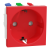 Imagem de Nova Unica - Tomada 2P+T com obturadores - 16A - Vermelho
