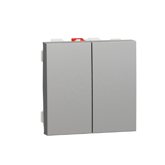 Imagem de Comutador de escada duplo Unica 10A Aluminio