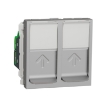 Imagem de Nova Unica - Tomada dupla RJ45 - cat.6 - STP - Aluminio