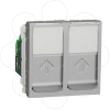 Imagem de Nova Unica - Tomada dupla RJ45 - cat.6 - STP - Aluminio