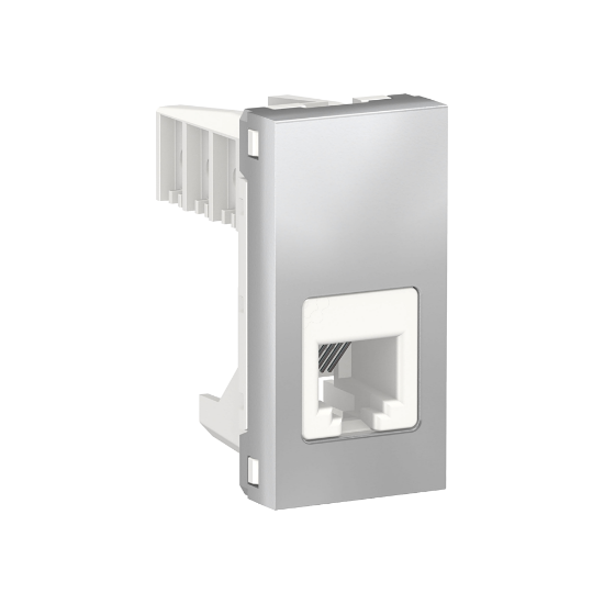 Imagem de Nova Unica - Tomada telefone RJ12 1 mod. - Aluminio