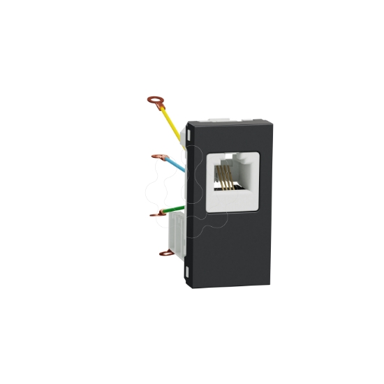 Imagem de Nova Unica - Tomada telefone RJ12 1 mod. - Antracite