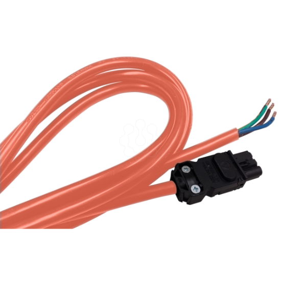 Imagem de Orange Power cable 3m long for IEC Multi-fixing LED lamps
