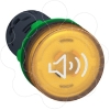 Imagem de Buzzer amarelo luminoso continuo ou intermitente 24v ac/dc