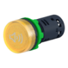 Imagem de Buzzer amarelo luminoso continuo ou intermitente 24v ac/dc