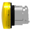 Imagem de yellow pilot light head O22 with plain lens for integral LED