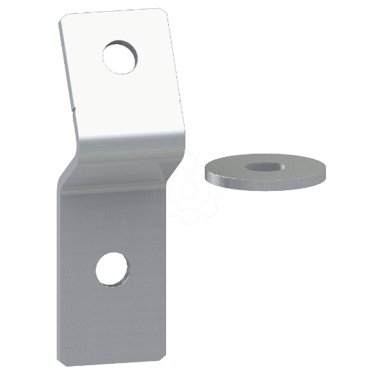 Imagem de Set of 2 brackets for earthing collector bar for Spacial WM enclosures.