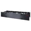 Imagem de Gestor de cabo horizontal 2U x 6 polegadas de profundidade lado unico com cobertura