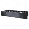 Imagem de Gestor de cabo horizontal 2U x 6 polegadas de profundidade lado unico com cobertura