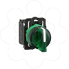 Imagem de Interruptor iluminado selector plastico verde o22 3 posicoes permanecer posto 24 v ac / dc um no + 1 nc
