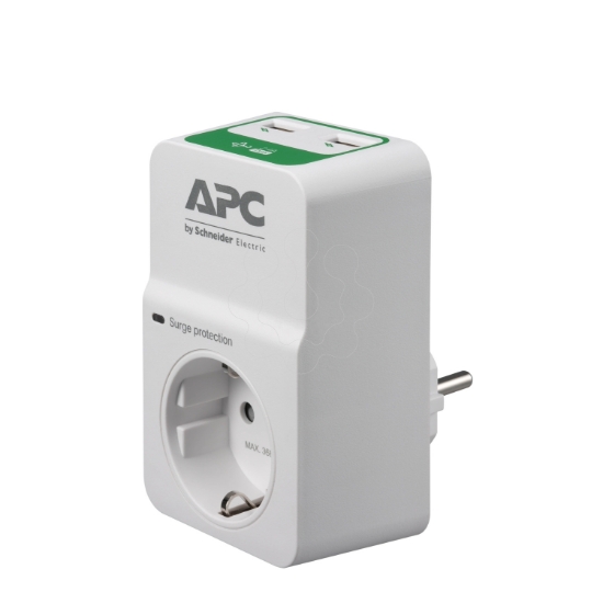 Imagem de Protetor de sobretensoes APC Essential SurgeArrest 1 Saida 230V Carregador 2 USB Tomada 2P+T