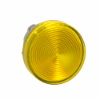 Imagem de Piloto amarela cabeca de luz o22 sulcada com lente intecim ada para led