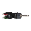 Imagem de Complete selector switch Harmony XB6 black O 16 3 position stay put 1NO+1NC 200