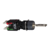 Imagem de Complete selector switch Harmony XB6 black O 16 3 position stay put 1NO+1NC 200