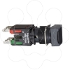 Imagem de Complete push button Harmony XB6 black square flush pushbutton O 16 spring return 1NO+1NC unmarked
