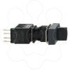 Imagem de Complete selector switch Harmony XB6 black rectangular O 16 2 position stay put 1 NO