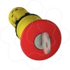 Imagem de Emergency stop push button Harmony XB7 O22 mm red mushroom O 40 mm trigger key release 1 NO + 1 NC