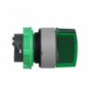 Imagem de Cabeca selector iluminado verde 3 posicoes retorno direito-ce