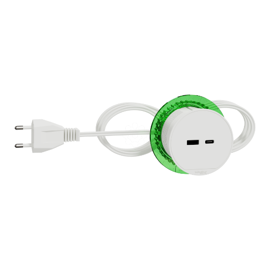 Imagem de Nova Unica system - Tomada secretaria USB A+C US Branco