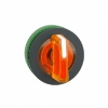Imagem de Head for illuminated selector switch Harmony XB5 flush mounted orange 3 pos stay put
