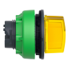 Imagem de Head for illuminated selector switch Harmony XB5 flush mounted yellow 3 position