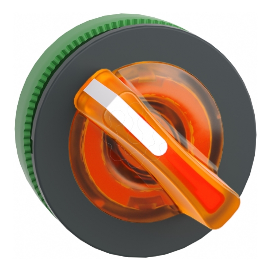 Imagem de Head for illuminated selector switch Harmony XB5 flush mounted orange 2 pos return right to left