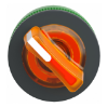 Imagem de Head for illuminated selector switch Harmony XB5 flush mounted orange 2 pos return right to left
