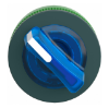 Imagem de Head for illuminated selector switch Harmony XB5 flush mounted blue 2 pos return right to left