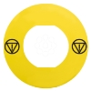 Imagem de Blank legend Harmony XB4 Harmony XB5 unmarked O 60 for emergency stop pushbutton/logo ISO13850