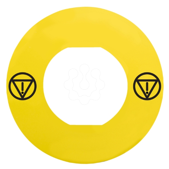 Imagem de Blank legend Harmony XB4 Harmony XB5 unmarked O 60 for emergency stop pushbutton/logo ISO13850