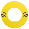 Imagem de Blank legend Harmony XB4 Harmony XB5 unmarked O 60 for emergency stop pushbutton/logo ISO13850