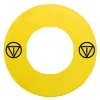 Imagem de Blank legend Harmony XB5 Harmony XB4 unmarked O 60 for emergency stop pushbutton