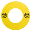 Imagem de Blank legend Harmony XB5 Harmony XB4 unmarked O 60 for emergency stop pushbutton
