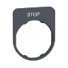 Imagem de Placa inscricao flush 30x40mm "stop" co