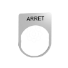 Imagem de 30x40mm porta-etiqueta metal com rotulos. "arre