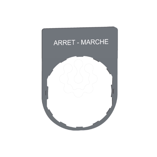 Imagem de Placa inscricao 30x40mm "arret-marche"