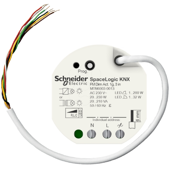 Imagem de Dimming actuator SpaceLogic KNX Universal flush mounted 3 binary inputs KNX Secure