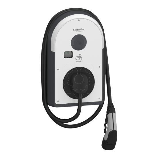 Imagem de Carregador EVlink Pro AC/AC Metal 22kW 32A 3P+N T2 cabo incluido RDC DD 6mA MNx aux. contador MID