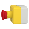 Imagem de Estacao de controlo plastico amarelo 1 paragem de emergencia vermelho O40 rodar para desencravar 1 NC com funcao de monitorizacao UL CSA