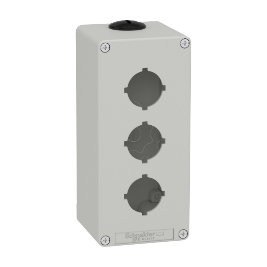 Imagem de Harmony XAP, XB2 SL, estacao de controlo vazia, liga de zinco, gris, M25, 3 furos 30mm, 80 x 175 x 77