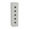 Imagem de Harmony XAP XB2 SL estacao de controlo vazia aluminio gris M32 5 furos 22mm 85 x 310 x 77