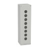 Imagem de Harmony XAP XB2 SL estacao de controlo vazia aluminio gris M32 8 furos 22mm 85 x 310 x 77