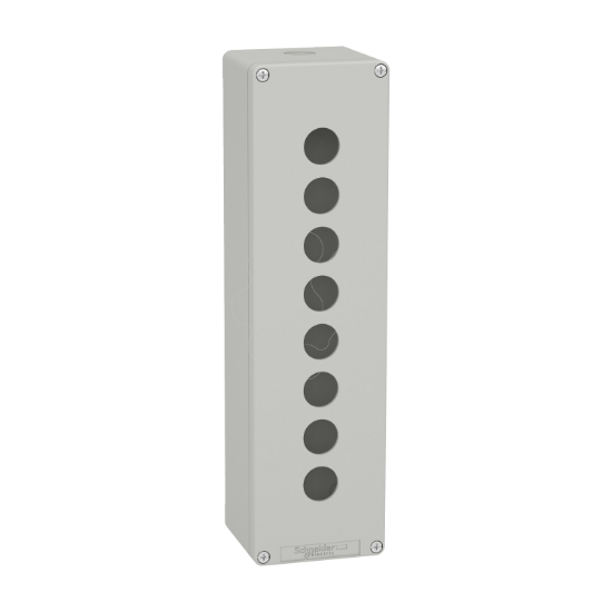 Imagem de Harmony XAP XB2 SL estacao de controlo vazia aluminio gris M32 8 furos 22mm 85 x 310 x 77