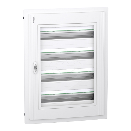 Imagem de PrismaSet XS, Quadro 4 filas 24 modulos, porta transparente, encastrar