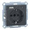 Imagem de M-Elegance - Tomada 2P+T + carregador USB 2.0 + USB 3.1 - 3A - Antracite
