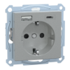 Imagem de M-Elegance - Tomada 2P+T + carregador USB 2.0 + USB 3.1 - 3A - Aluminio