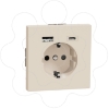 Imagem de D-Life - Tomada 2P+T + carregador USB 2.0 + USB 3.1 - 3A - Sahara