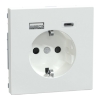 Imagem de D-Life - Tomada 2P+T + carregador USB 2.0 + USB 3.1 - 3A - Branco