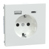 Imagem de D-Life - Tomada 2P+T + carregador USB 2.0 + USB 3.1 - 3A - Branco